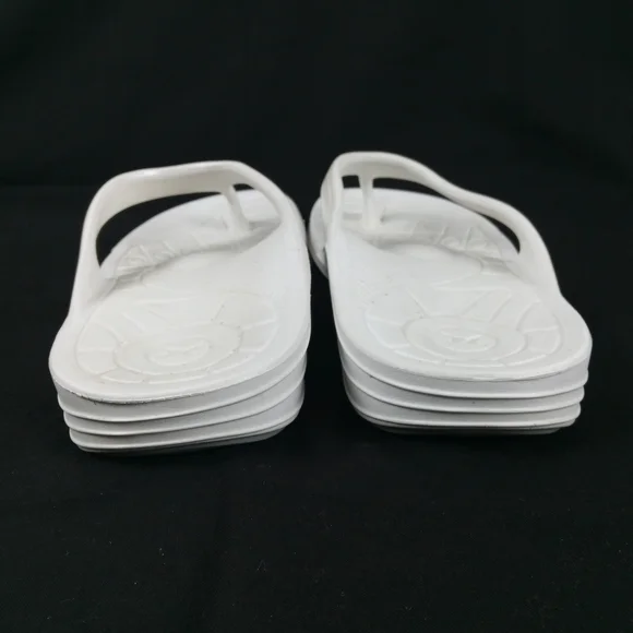 Aetrex Fiji Sandals Women Size 8 White Orthotic Arch Support Flip Flops - Picture 5 of 8
